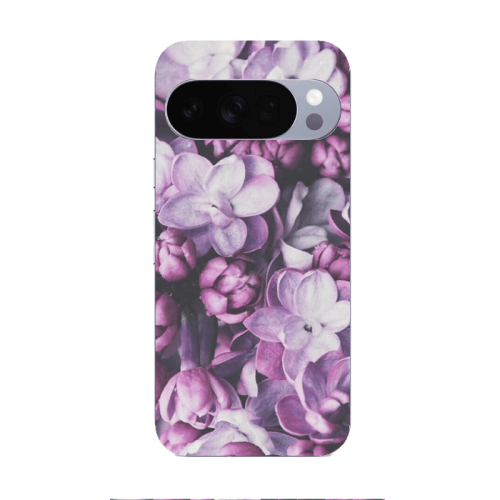 Google Pixel 10 Pro XL Purple Flowers Transparent Silicone TPU Θήκη